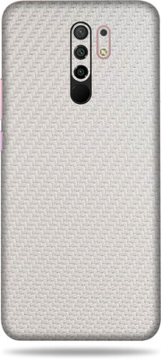 LAMHA Redmi 9 Prime Mobile Skin(Ultra Super White Carbon Fiber skin With High Matte Finish., Mobile Skin (Back+Side+Camera))