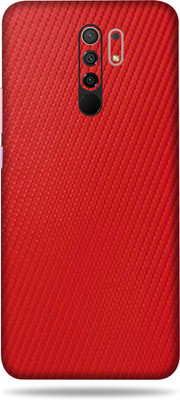 BugguSkin Redmi 9 Prime, redmi 9prime Mobile Skin(Ultra Super Red Carbon Fiber Skin With High Matte Finish., Mobile Skin (Back+Side+Camera))