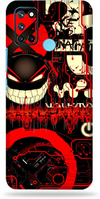 LAMHA Realme 7i Mobile Skin(Ultra Super Red Graffiti High Matte Finish.)