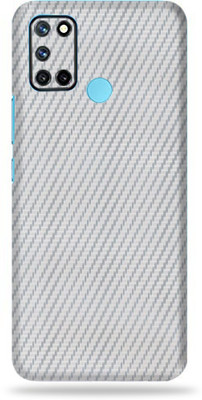 LAMHA Realme 7i Mobile Skin(Ultra Super Silver Carbon Fiber High Matte Finish.)