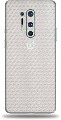 AsSkin One Plus 8 Pro, oneplus 8 pro Mobile Skin(Ultra Super White Carbon Fiber Skin With High Gloss Finish).)