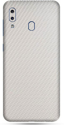 OggyBaba samsung galaxy a20 Mobile Skin(Milky White Carbon Fibre Skin Matte Finish)