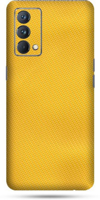 OggyBaba realme gt Mobile Skin(Lemon Yellow Carbon Fibre Skin Matte Finish)