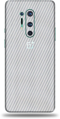 Jeeva Creation Oneplus 8Pro, one plus 8 pro Mobile Skin(Ultra Super Silver Carbon Fiber Skin With High Matte Finish.)