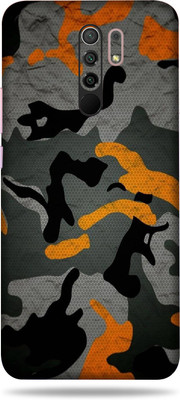 Jeeva Creation Redmi 9 Prime, redmi 9 prime Mobile Skin(Ultra Super Camo Orange Skin With High Matte Finish.)