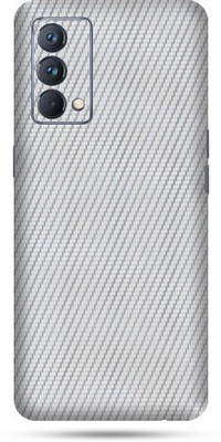OggyBaba realme gt Mobile Skin(Silver Red Carbon Fibre Skin Matte Finish)
