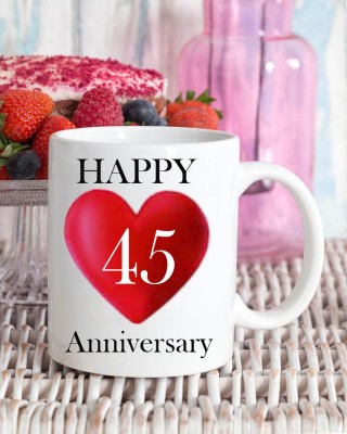 Days Quoted HAPPY 45TH ANNIVERSARY GIFT FOR HUSBAND WIFE DIDI JIJU COFFEE MUG Ceramic Coffee Mug(325 ml)