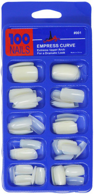 adbeni Artificial Nails Set False Nails, Set Of 100 Pcs (ADB-001)(Creamy)