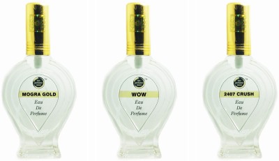The perfume Store MOGRA GOLD WOW 2407 CRUSH Regular Pack of 3 Eau de Parfum  -  180 ml(For Men & Women)
