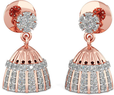 Joyalukkas Diamond Rose Gold 18kt Jhumki Earring