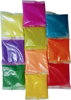RCREATIONS Pack of 10 Rangoli Powder(Multicolor)