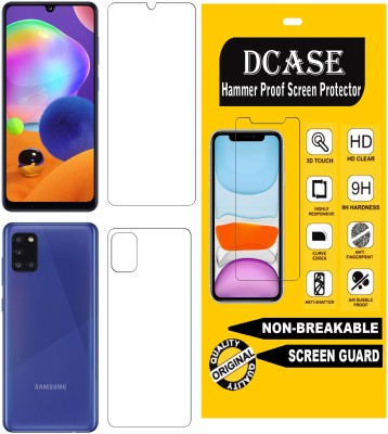 FashionCraft Front and Back Tempered Glass for Samsung Galaxy A31(Pack of 2)