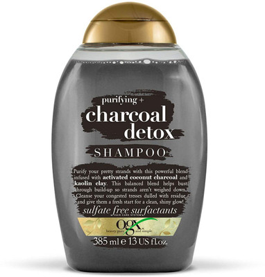 ogx Charcoal detox shampoo with activated coconut charcoal and kaolin clay(385 ml)