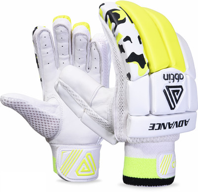 abtin Advance Series Battig Gloves | Right Handed | Men Size Batting Gloves(Neon Green, White)