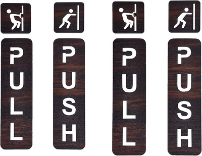 LAKSHMINARAYAN SALES Push Pull Metal Sign Stickers Self Adhesive wooden Sticker Vinyl Push & Pull Signage Board for Glass Wooden Doors/Office (Pull push brown set-2) Emergency Sign LAKSHMINARAYAN SALES Push Pull Metal Sign Stickers Self Adhesive wooden Sticker Vinyl Push & Pull Signage Board for Glass Wooden Doors/Office (Pull push brown set-2) Emergency Sign