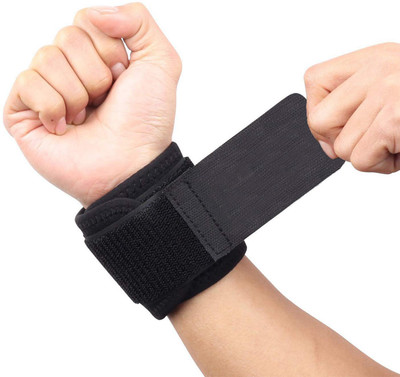 Stylewell Unisex Single Hand Elastic Stretchy Weight Lifting Brace Wrap Sports Fitness Band Wrist Support(Black)
