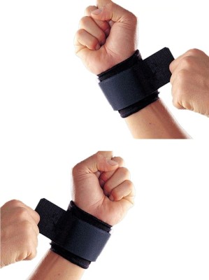 Uniqon Unisex Single Hand Elastic Stretchy Weight Lifting Brace Wrap Fitness Sports Band Wrist Support(Black)