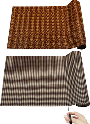 Aradent Rectangular Pack of 2 Table Placemat(Brown, PVC)
