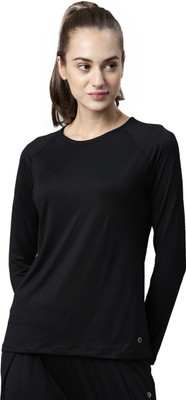 Enamor Casual Solid Women Black Top