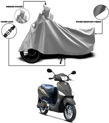 KRYB Waterproof Two Wheeler Cover for Hero(Electric Optima, Silver)