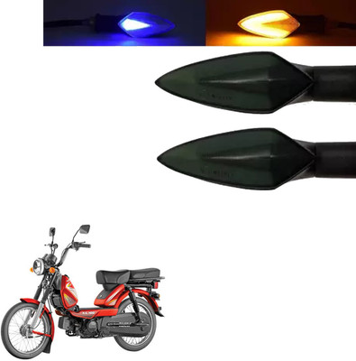 COMICAL Front, Rear LED Indicator Light for TVS Heavy Duty Super XL(Blue, Yellow)