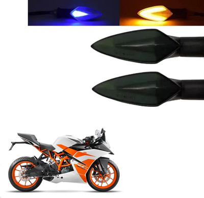 COMICAL Front, Rear LED Indicator Light for KTM RC 200(Blue, Yellow)