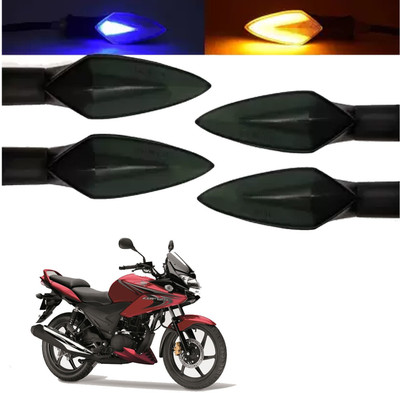 COMICAL Front, Rear LED Indicator Light for Honda CBF 125(Blue, Yellow)