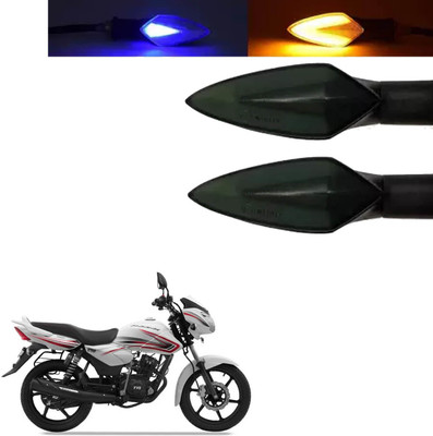 COMICAL Front, Rear LED Indicator Light for TVS Pheonix(Blue, Yellow)