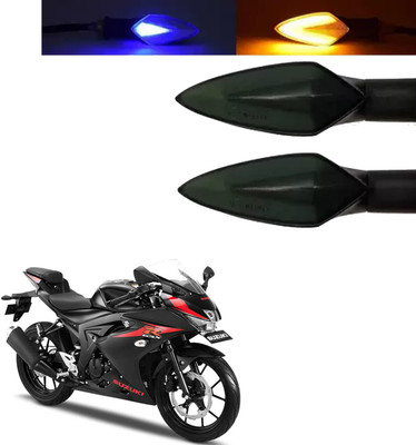 COMICAL Front, Rear LED Indicator Light for Suzuki GS 150R(Blue, Yellow)