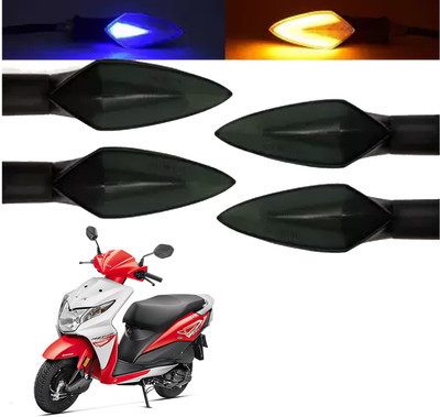 COMICAL Front, Rear LED Indicator Light for Honda Dio(Blue, Yellow)