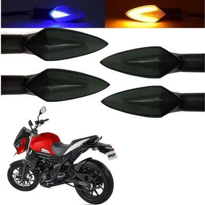COMICAL Front, Rear LED Indicator Light for Mahindra Mojo(Blue, Yellow)