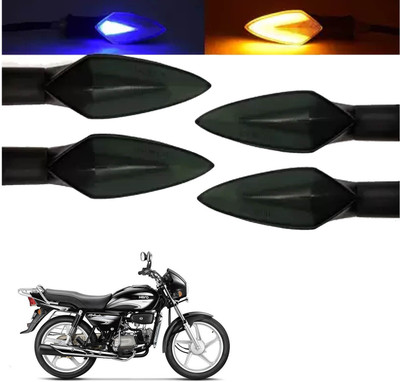 COMICAL Front, Rear LED Indicator Light for Hero Splendor Plus(Blue, Yellow)