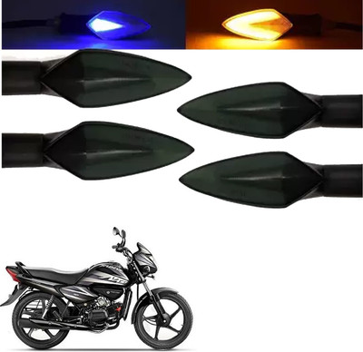 COMICAL Front, Rear LED Indicator Light for Hero Universal For Bike(Blue, Yellow)