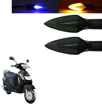 COMICAL Front, Rear LED Indicator Light for Mahindra Duro DZ(Blue, Yellow)
