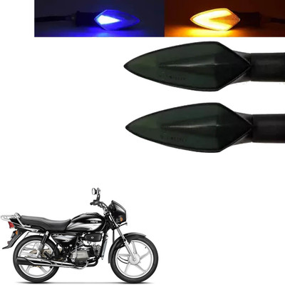 COMICAL Front, Rear LED Indicator Light for Hero Splendor Plus(Blue, Yellow)