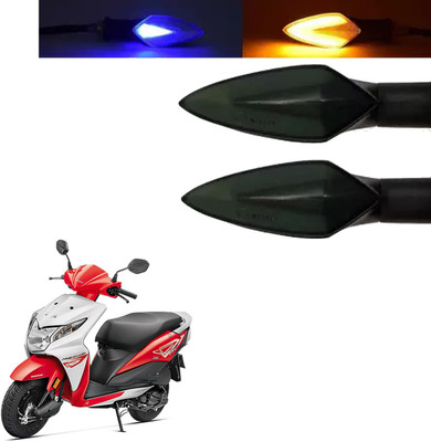 COMICAL Front, Rear LED Indicator Light for Honda Dio(Blue, Yellow)