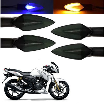 COMICAL Front, Rear LED Indicator Light for TVS Universal For Bike(Blue, Yellow)