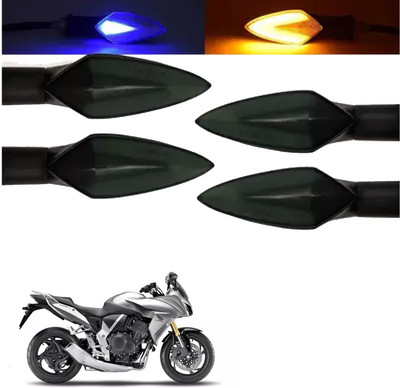 COMICAL Front, Rear LED Indicator Light for Honda CBF 150(Blue, Yellow)