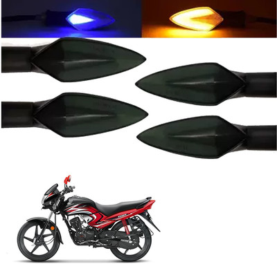 COMICAL Front, Rear LED Indicator Light for Honda Dream Yuga(Blue, Yellow)