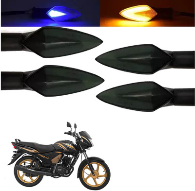 COMICAL Front, Rear LED Indicator Light for TVS Star City(Blue, Yellow)