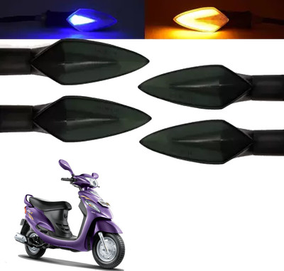 COMICAL Front, Rear LED Indicator Light for Mahindra Rodeo RZ(Blue, Yellow)