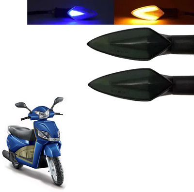 COMICAL Front, Rear LED Indicator Light for Mahindra Gusto(Blue, Yellow)