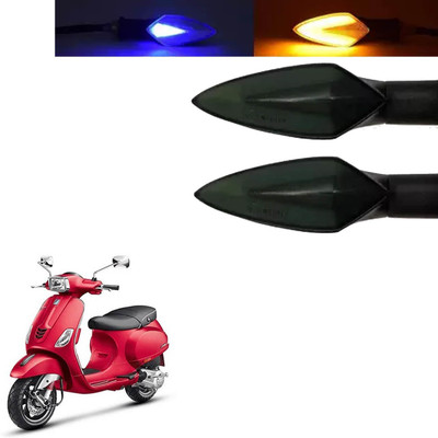 COMICAL Front, Rear LED Indicator Light for Piaggio Universal For Bike(Blue, Yellow)