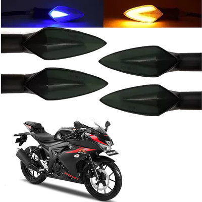COMICAL Front, Rear LED Indicator Light for Suzuki GS 150R(Blue, Yellow)