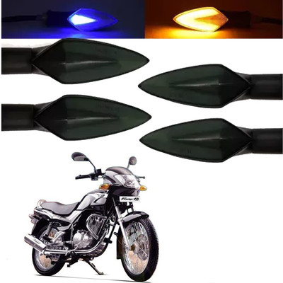 COMICAL Front, Rear LED Indicator Light for TVS Fiero F2(Blue, Yellow)