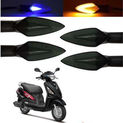 COMICAL Front, Rear LED Indicator Light for Suzuki Swish 125(Blue, Yellow)