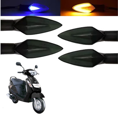 COMICAL Front, Rear LED Indicator Light for Mahindra Duro DZ(Blue, Yellow)
