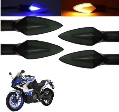 COMICAL Front, Rear LED Indicator Light for Bajaj Universal For Bike(Blue, Yellow)