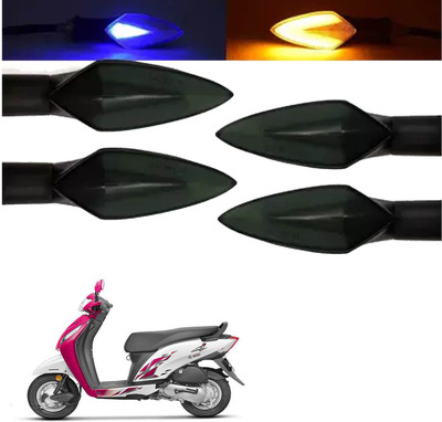 COMICAL Front, Rear LED Indicator Light for Honda Activa i(Blue, Yellow)