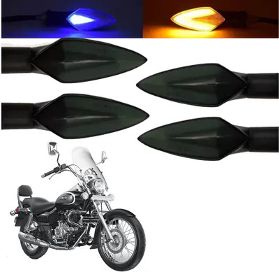 COMICAL Front, Rear LED Indicator Light for Bajaj Universal For Bike(Blue, Yellow)